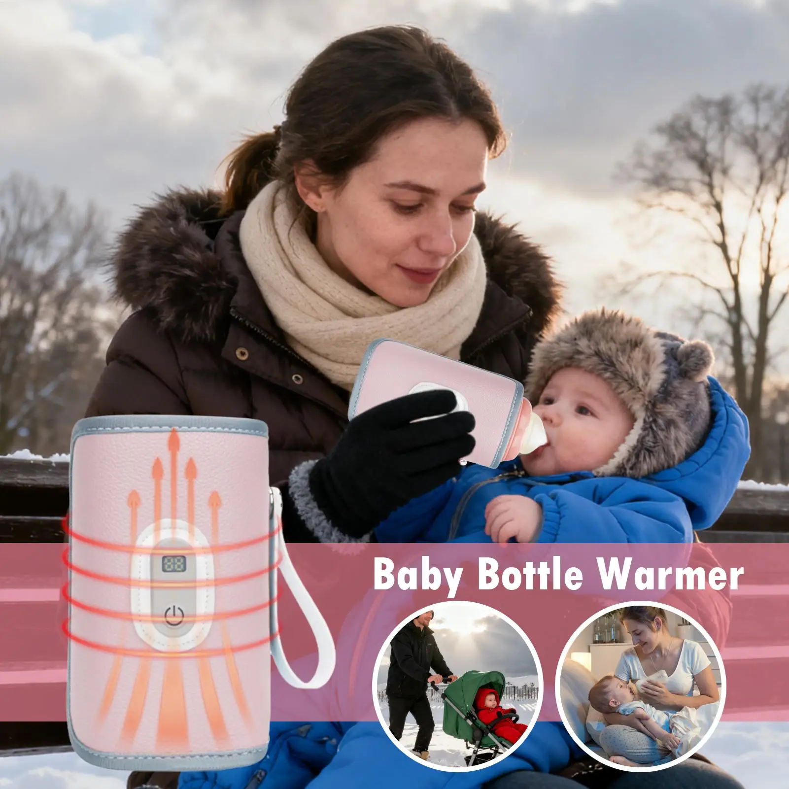 جهاز تسخين حليب الطفل درجة حرارة ثابتة الاحترار كم شاشة ديجيتال جهاز تسخين حليب الأم للطفل صبي فتاة الوالدين المنزل الحضانة #3