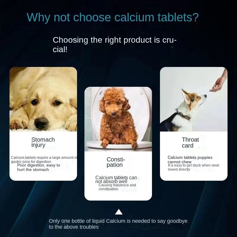 Pet liquid calcium calcium tablets for cats and dogs high calcium pregnant pet young pet special calcium fattening bone strength