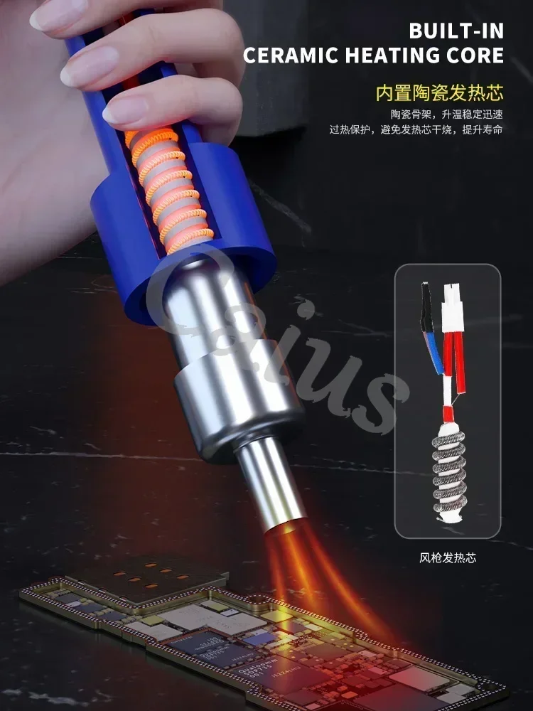 Rework Station MECHANIC 957DW Two-scroll Hot Air Gun for Heating Main Board Tin Solder Repair Desoldering Station SMD