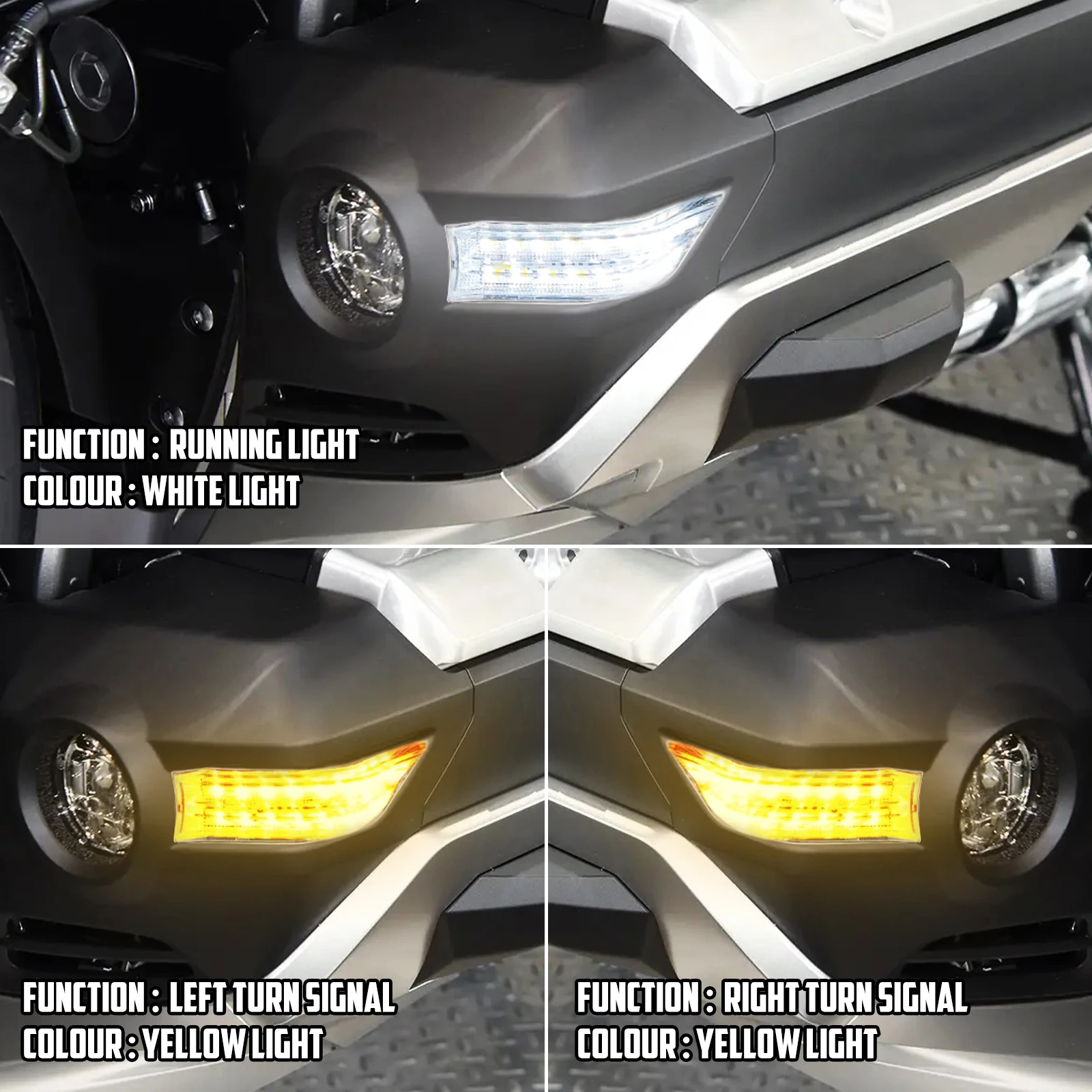 Motorcycle LED Turn Signals Decorative Cowl Light Running Side Lamp Lights For Honda Gold Wing GL1800 2018 2019 2020 21-2022 - view 4