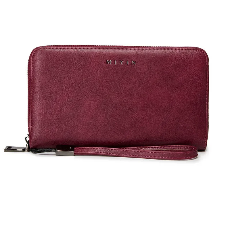 Women's PU Leather Wallet Classic Long Wallets with Zipper Coin Purse Card Holders Clutch Card Holder for Ladies carteras