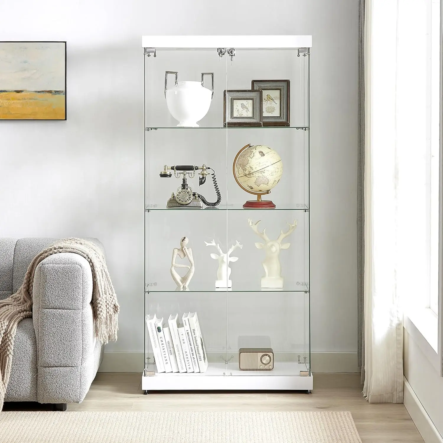 Vitrina grande, blanca