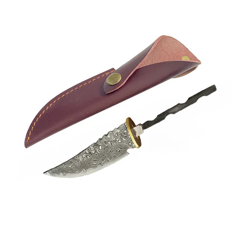 

Заготовка для ножа из дамасской стали и агарового дерева, полуфабрикат для вставки в лезвие, для фруктового ножа, настольного ножа, сварки и рукоделия