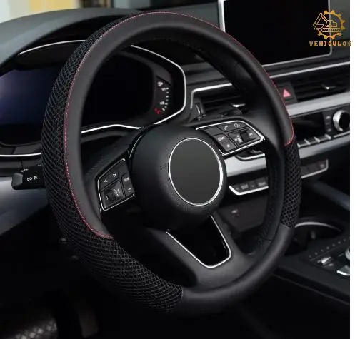 

Universal Car Steering Wheel Cover 14.5-15 Inch Anti Slip Breathable Leather Protector Comfortable Grip Odorless Auto Accessory