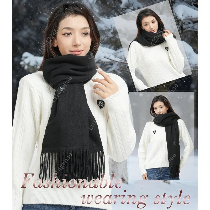 وشاح ساخن للنساء والرجال قابل لإعادة الشحن مع بنك طاقة 5000 مللي أمبير في الساعة، وتسخين لمدة 13 ساعة و3 درجات حرارة للهدايا #6