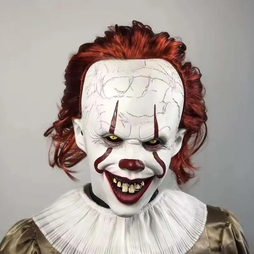 Halloween Mask Luminescent Stephen King's It Mask Pennywise Horror Clown Joker Mask Clown Mask Halloween Cosplay Costume Props view 5