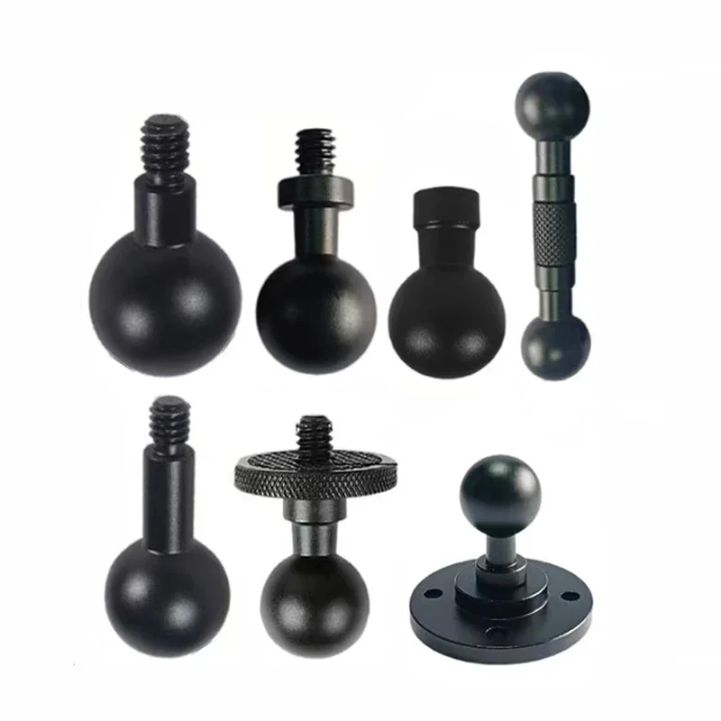 13mm/15mm/17mm BallHead Adapter Clip Mount for Gopro Action Camera 17mm Converter to 1/4 Screw Head for Camera stand accessories