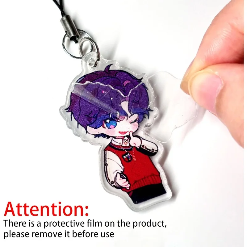 5Pcs 사랑과 Deepspace 귀여운 휴머노이드 아크릴 전화 매력 코스프레 Xavier Zayne Rafayel Sylus Caleb 키 체인 가방 펜던트 선물