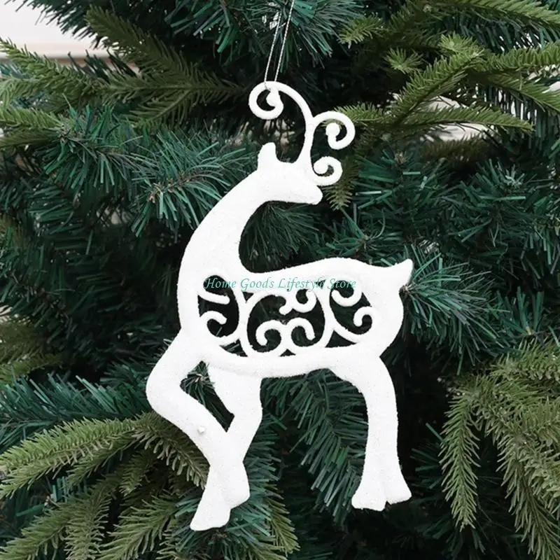 E74E упаковка из 8 блестящих украшений для рождественской елки золото/серебро подвесные безделушки украшения офисные праздники