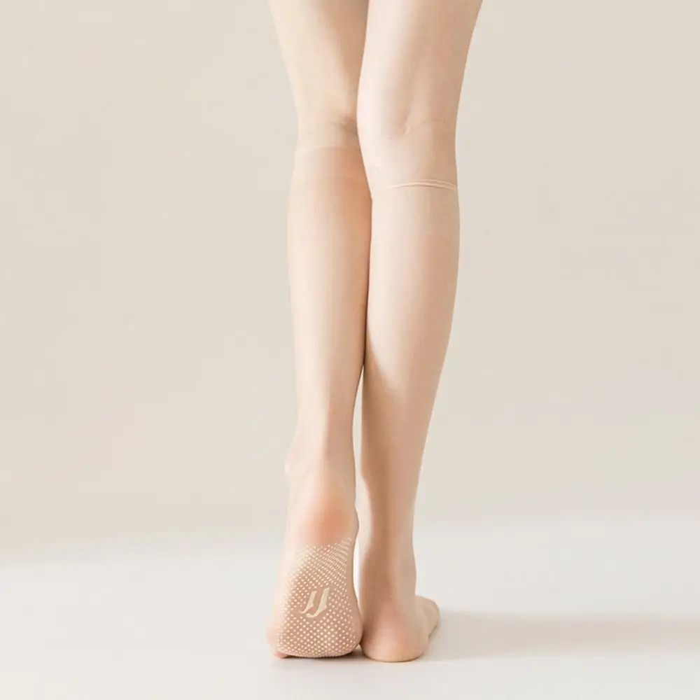 

8Pairs Comfortable Solid Transparent Stockings Streetwear Ultra-thin Long Tube Socks Harajuku Lolita JK Silky Calf Socks Summer