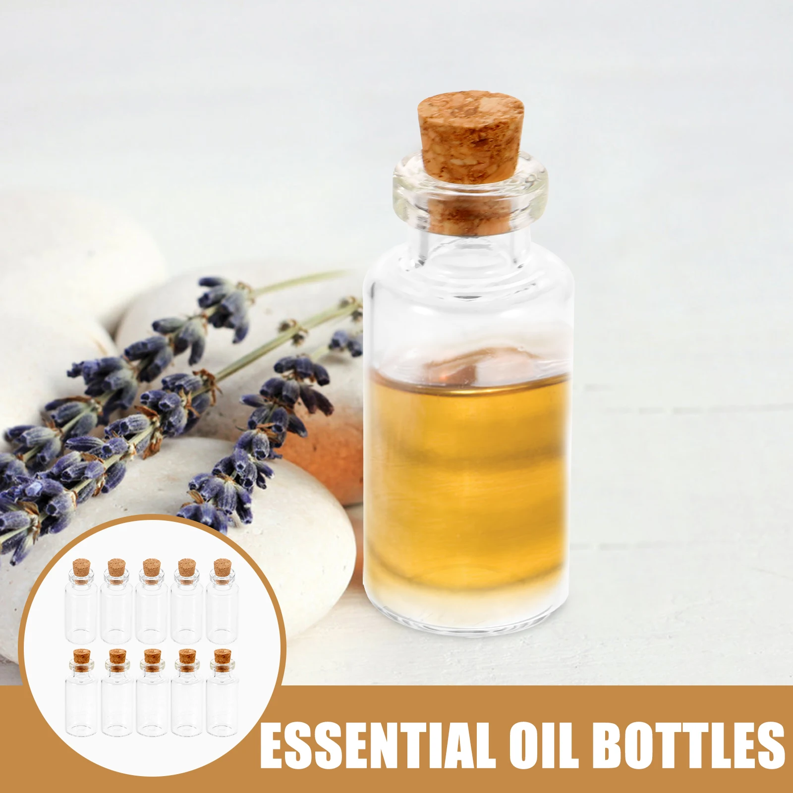 

24 Pcs Wishing Bottles Small Glass Craft nament Drift DIY Storage Essential Oils Herbs Car Home Office Decor Lightweight