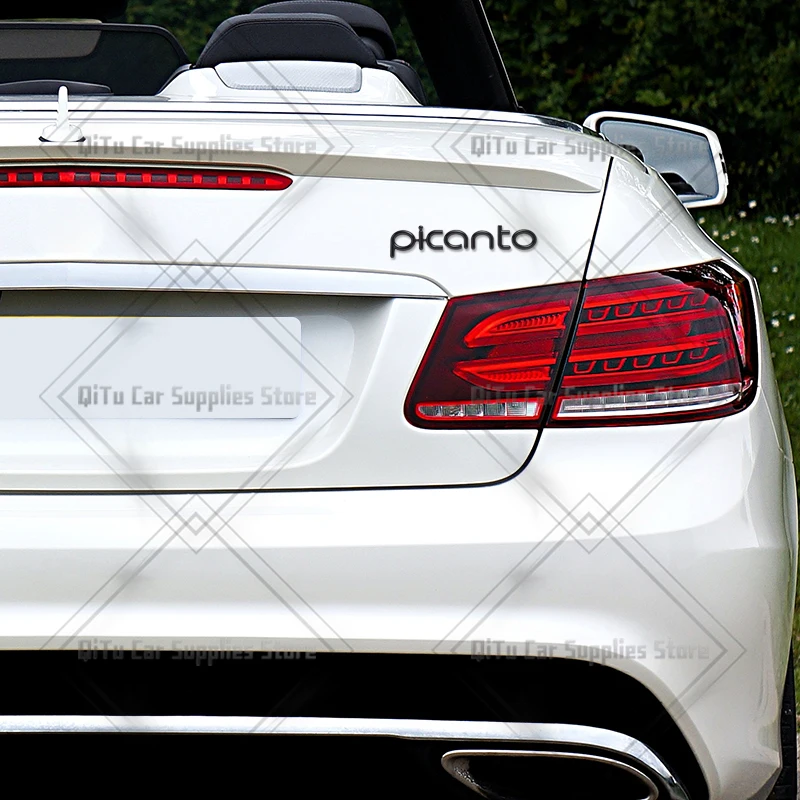 Zinc Alloy For Picanto GT Line Badge Car Body Trunk Fender Adhensive Emblem 3D Decal Sticker Lettering Styling
