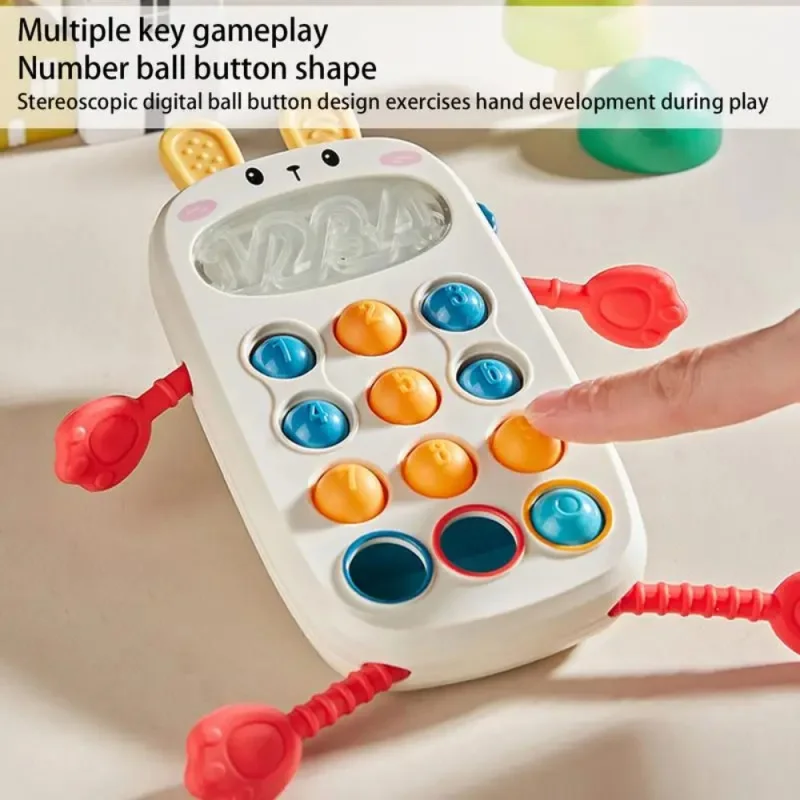 Baby interactief speelgoed Baby's Reisspeelgoed Trekkoord Leuk telefoonpers Educatief speelgoed voor meisjes en jongens 3-6 maanden Verjaardagscadeaus