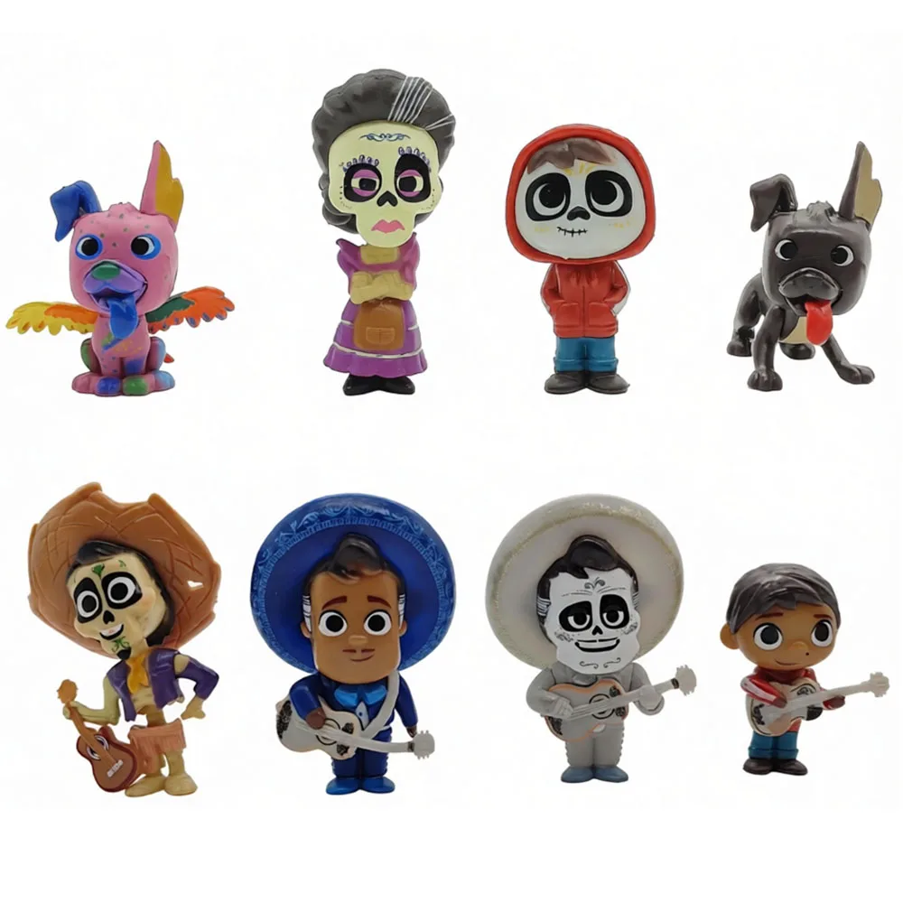 8 Pieces / Set COCO Cartoon Movie Action Figure Vinyl Figurine Collection Model Doll Toys