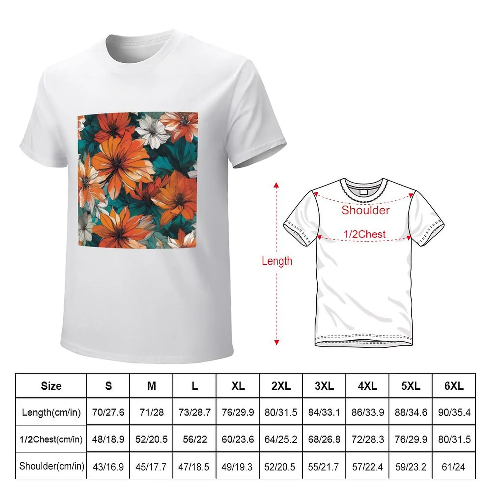 Fall's Floral Symphony III T-shirt anime clothes plain customs design your own plus size tops sweat shirts, men