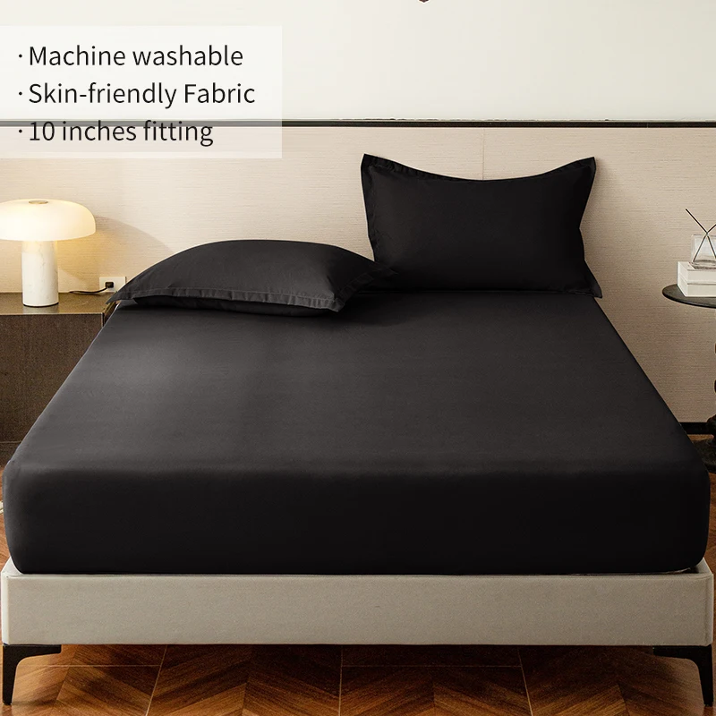 High Quality Fitted Sheet 90/140/160/180/150x200 Cm Mattress Cover Elastic Band Bed Sheet Queen King Size No Pillowcase Included