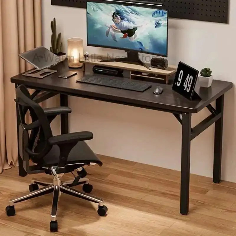 

Minimalist Vintage Office Desks Dark Wood Small Accessories Executive Computer Desks Secretary Mid Century Escritorio Furniture