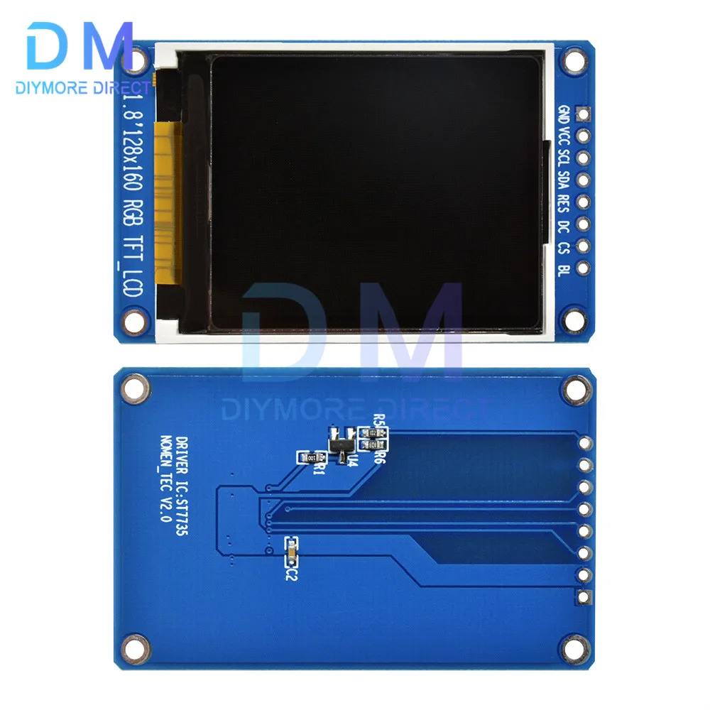 Imagem -06 - Polegada Cor Cheia 128x160 Spi Cor Cheia Tft Lcd Módulo de Exibição 3.3v Substituir Oled Fonte de Alimentação para Arduino 1.8