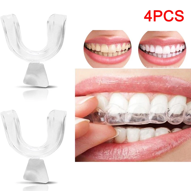 4Pcs Silicone Night Mouth Guard for Teeth Clenching Grinding Dental Mouth Tray