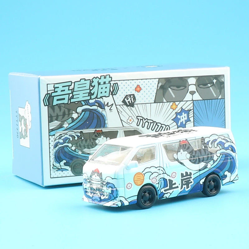 ダイキャスト 1/64 スケールハイエース 2010 ミニバンシミュレーション合金車モデル静的ディスプレイグッズギフトおもちゃお土産装飾