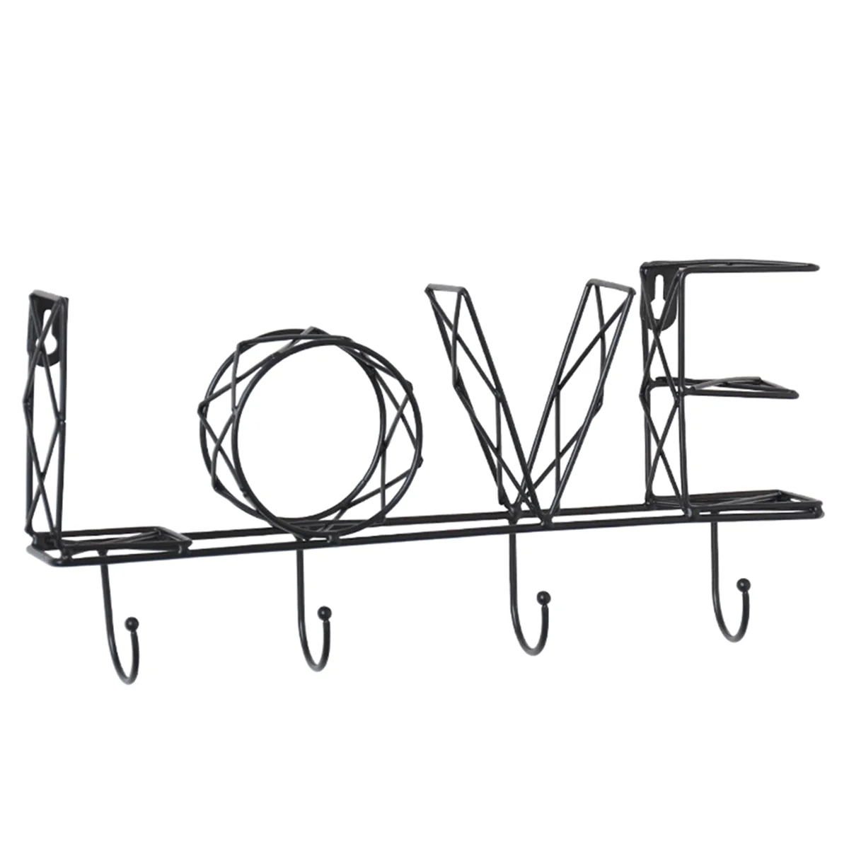 Love Letter Hook Decoration for Home Bedroom Accessories Key Holder Wall Coat Rack Hook Hanger Housekeeper on Wall Stand