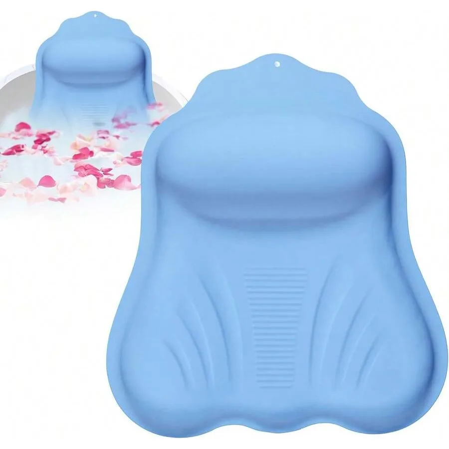 

Luxury Silicone Bath Pillow For Tub, New Cloud-Soft 4D Air-Cushion Bathtub Pillow For Head And Neck andAmp; Back Support, Stron