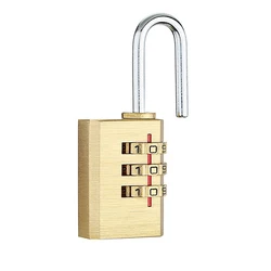 BloPadlock-Serrure en cuivre antivol avec mot de passe à 4 chiffres, code, numéro, Psychscolaire, salle de sport, bagages, voyage, clôture, porte