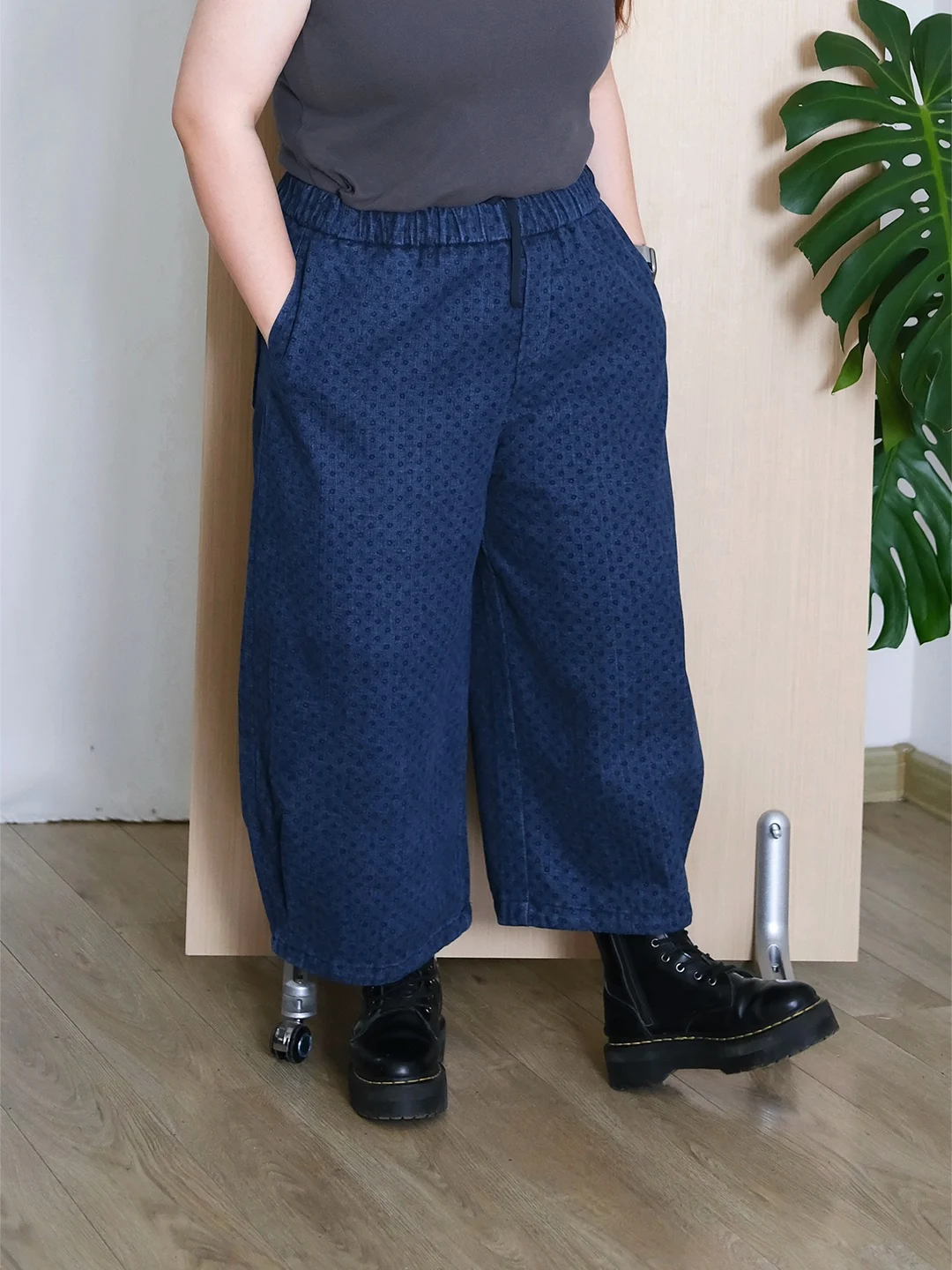 

Брюки Zooobaby020 в корейском стиле, свободные, широкие, с высокой талией, из хлопка, повседневные, женские, длиной до щиколотки, стройнящие