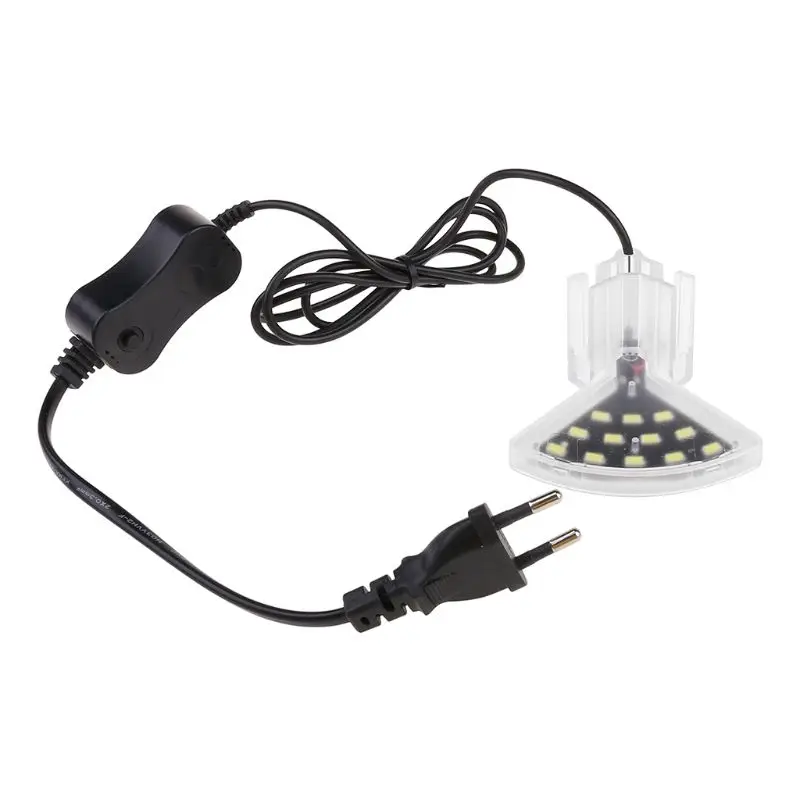 White Light EU 100-240V LED Clip-on Fish Tank Aquarium Lighting Bulb Water Aquatic Plant Growth Lamp B03E