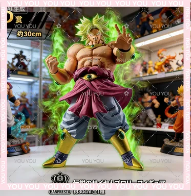 

100% Original Genuine Bandai Dragon Ball Z 30cm Broly PVC Anime Figurine Model Decoration Collection Kids Toys Gift Wholesale