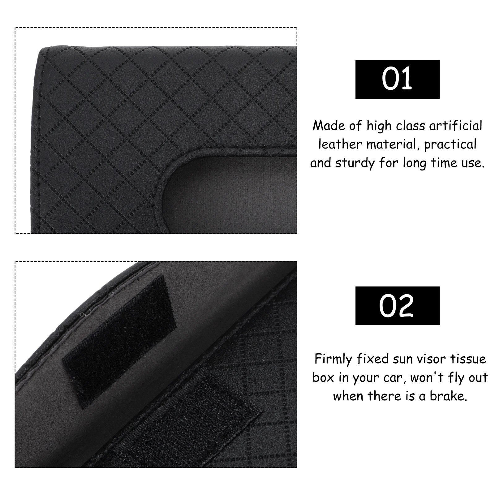 

Paper Towel Holder Sun Visor Tissue Box for Cars Artificial Storage Case