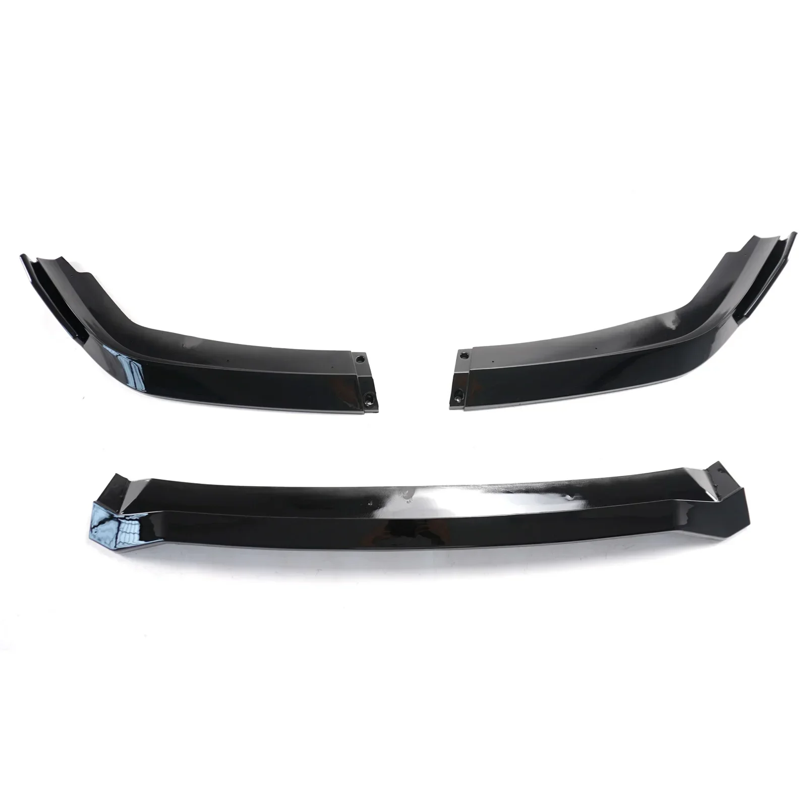 For Honda Civic 2019-2021 10th Sedan 4 Door Model FC1/FC2/FC5 3PCS Car Front Bumper Lip Spoiler Diffuser Splitter Glossy Black