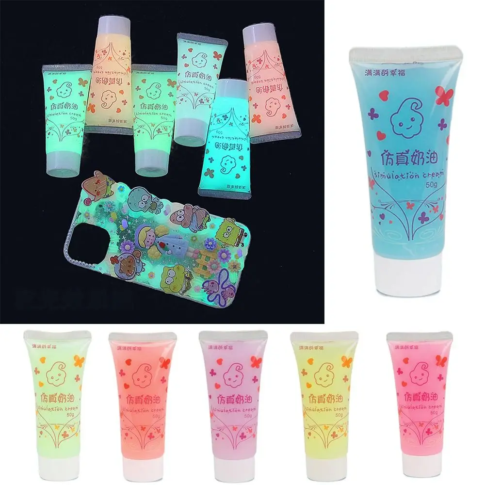 

Fluorescent Luminous Cream Glue Guka Glue Simulation Glue Fake Whipped Clay Glue Resin Cream Goo Card Glue Diy Craft Soft Clay
