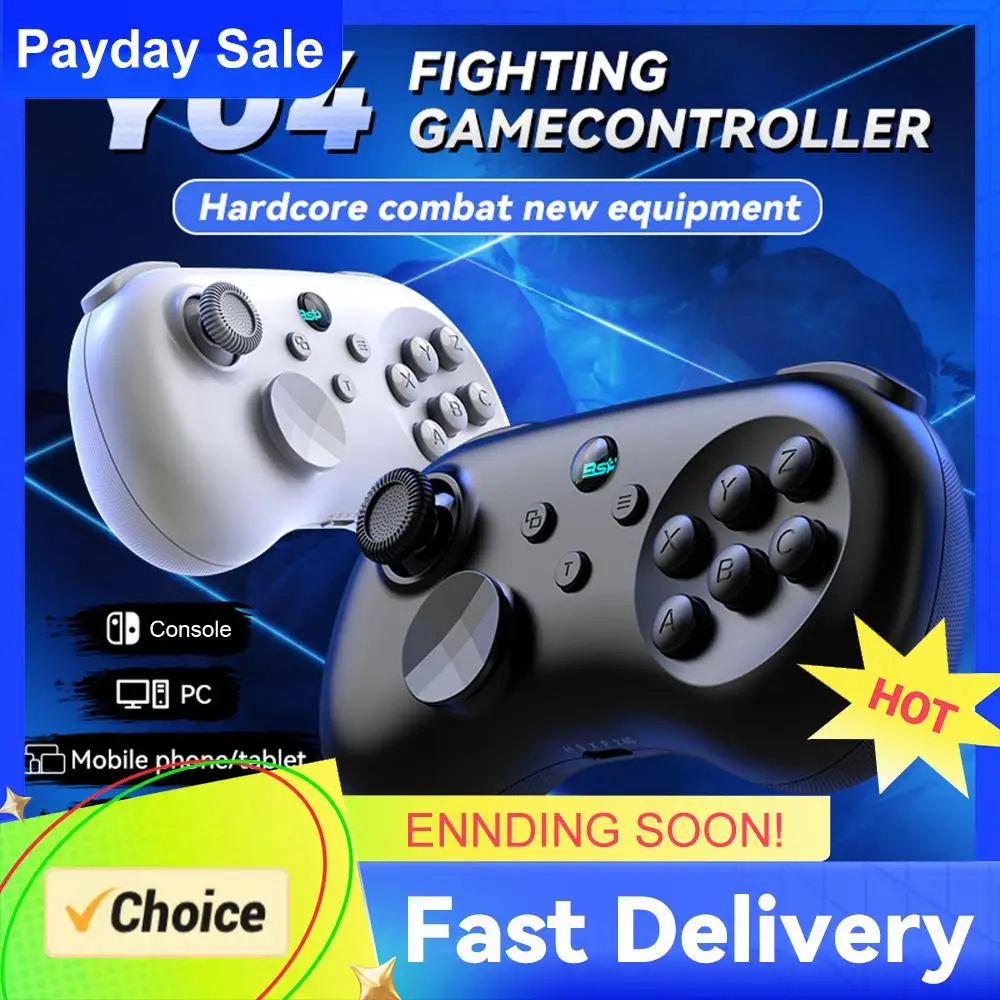 

Six Button Wireless Controller Anti-Drift Hall Effect Wireless Game Controller 800mAh Rechargeable for Switch Console Windows PC