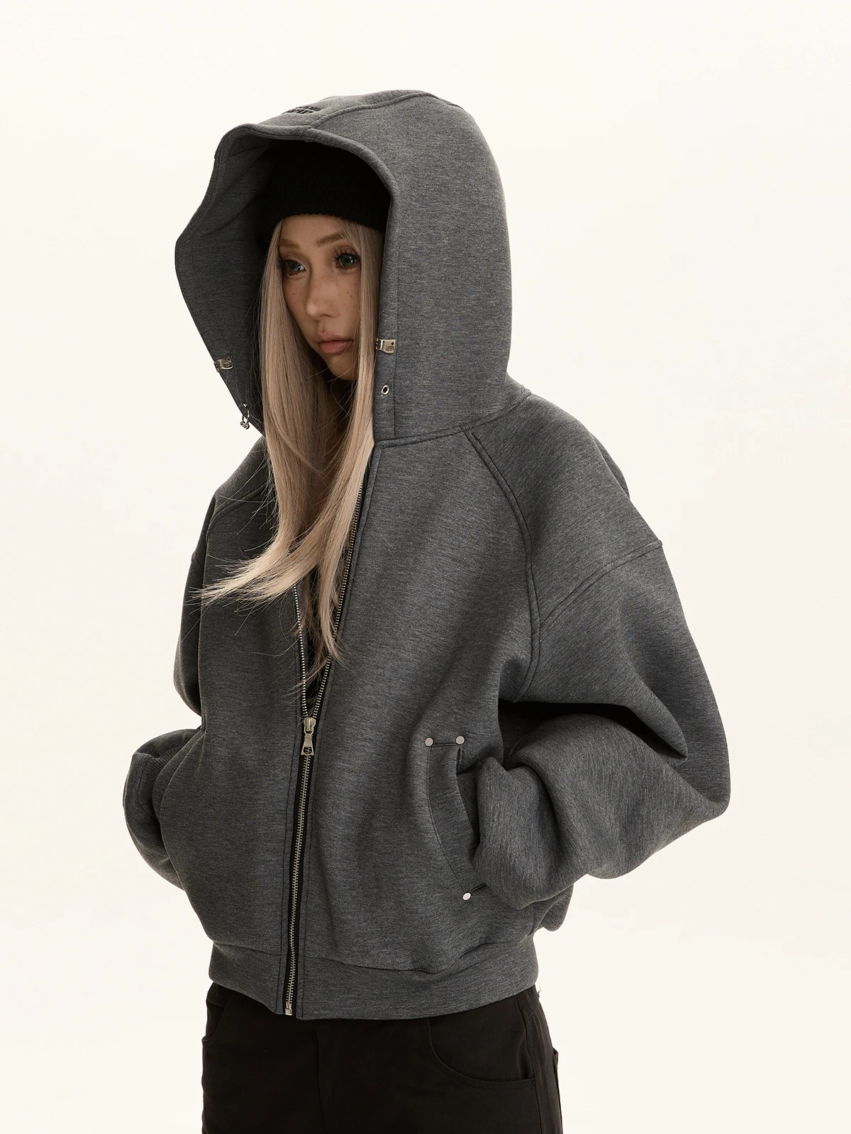 

ПДВ, тяжелая цветная толстовка с капюшоном в американском стиле High Street, универсальный кардиган из воздушного хлопка или Jaet, женская мода