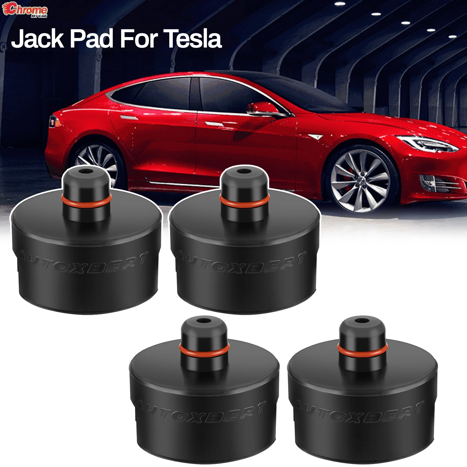 4x For Tesla Model 3 Y S X Car Lifting Jack & Jack Stand Adapter Rubber Battery Chassis Protection Black For Lifting Support