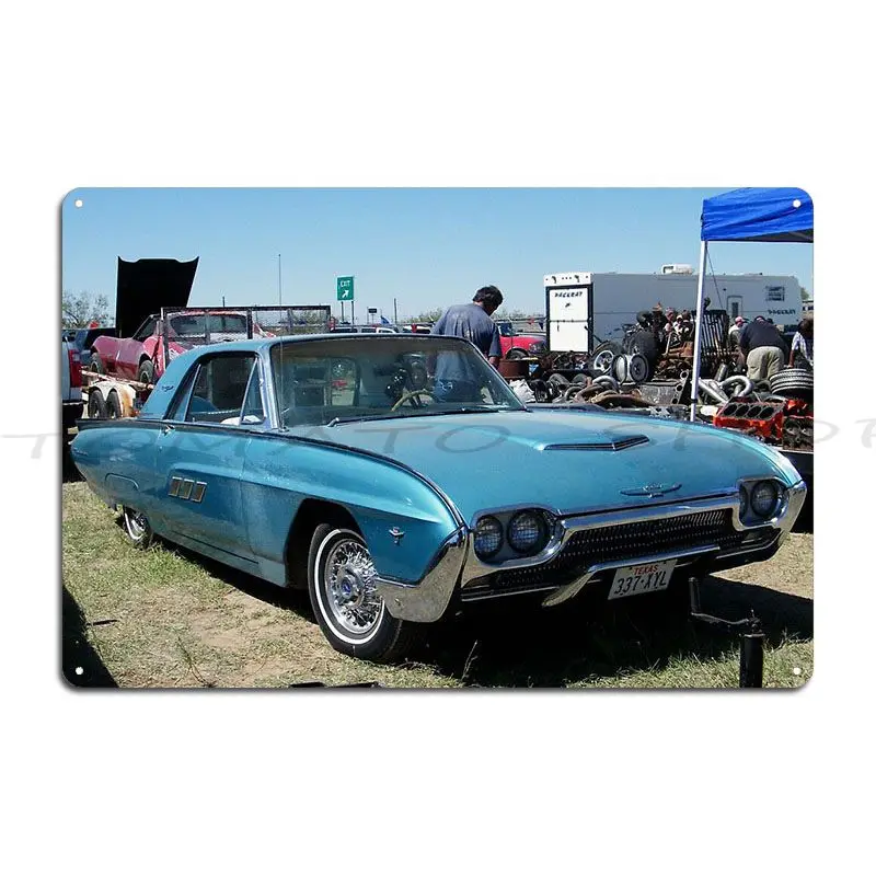 1963 Thunderbird Coupe 1966 Thunderbird 'Fly'n Low' Metal Sign Wall Cave Create Party Garage Printing  Tin Sign Poster