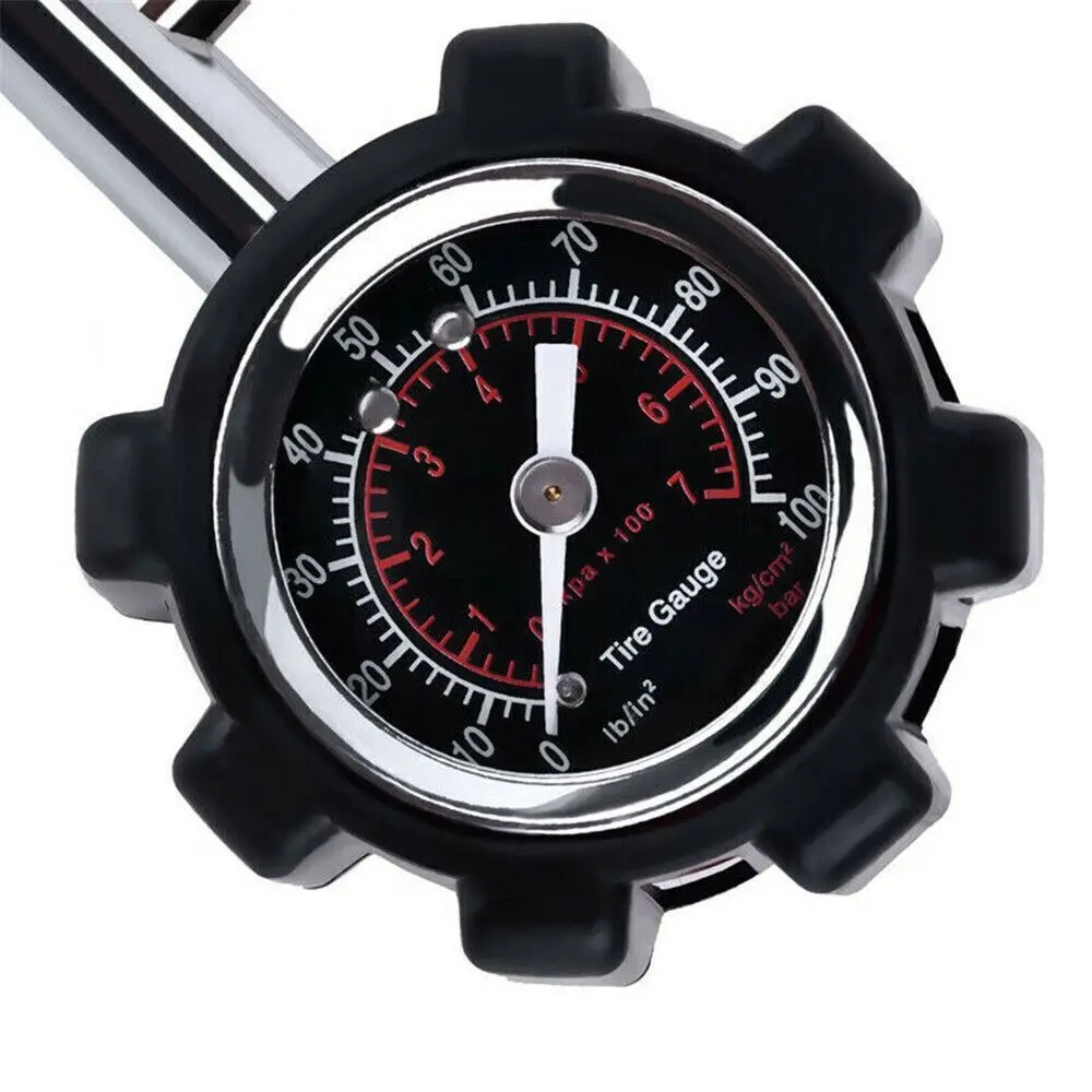 100 PSI Tire Pressure Gauge With Reset Function Heavy Duty Car Air Pressure Tyre Gauge Car Accessories