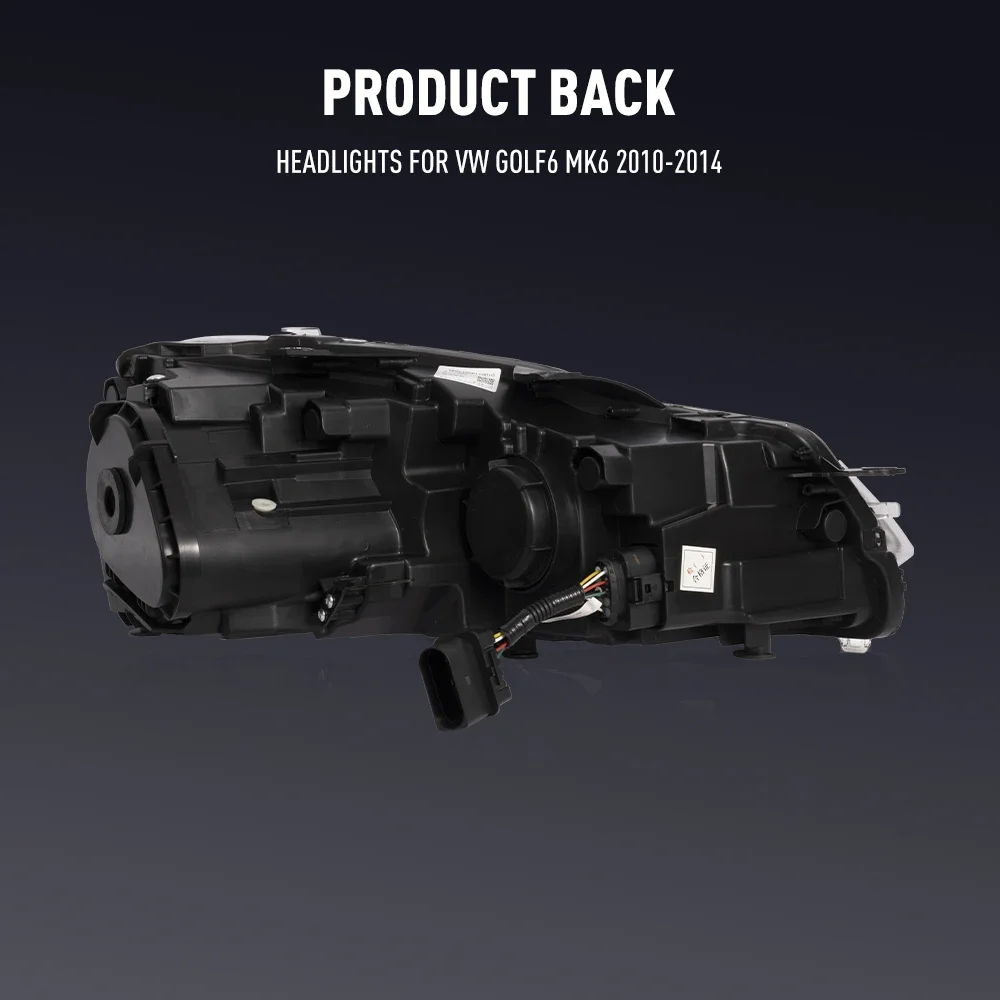 2 szt. Lampy przednie do stylizacji samochodu VW Golf6 MK6 2010-2014 LED Reflektory Światła do jazdy dziennej DRL Lampy sygnalizacyjne Akcesoria samochodowe