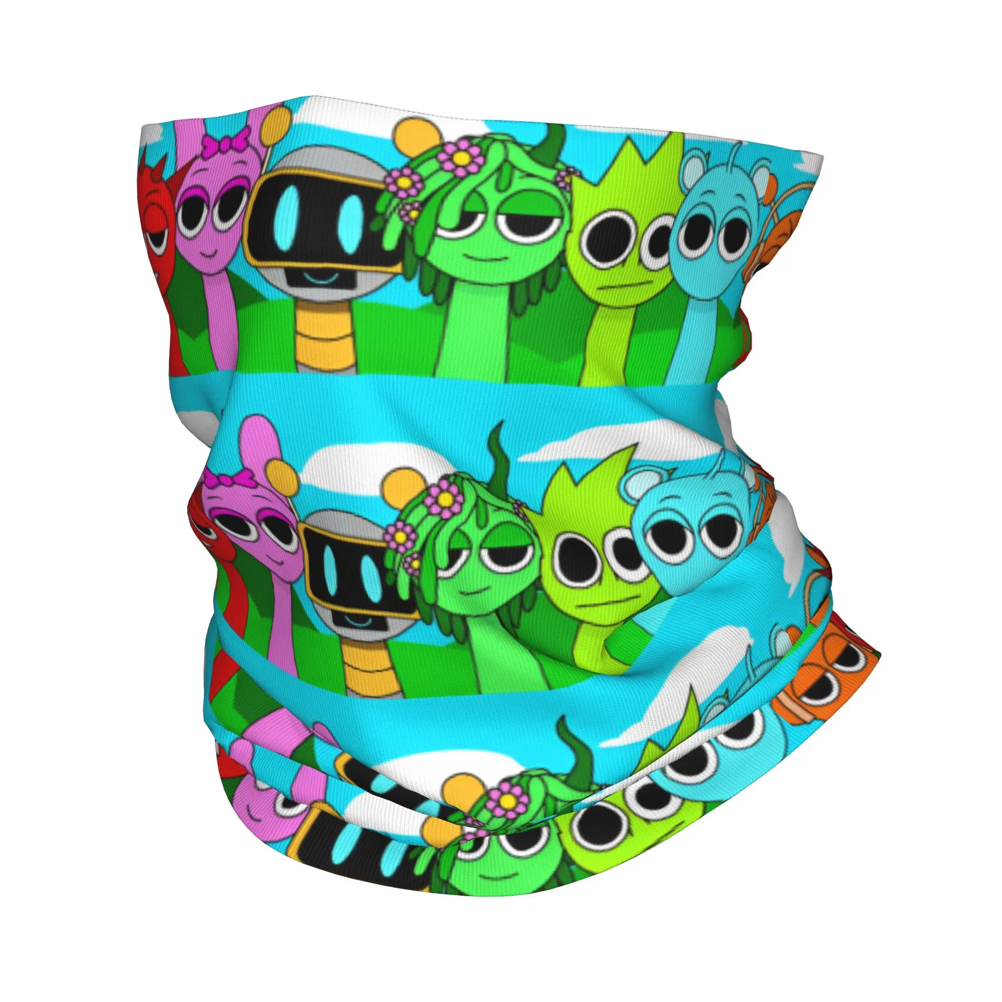 

Пользовательские S-Sprunkies Game, популярные милые фильмы, бандана, зимняя теплая повязка на шею, женский ветрозащитный шарф для лица для пеших прогулок, гетры, повязка на голову