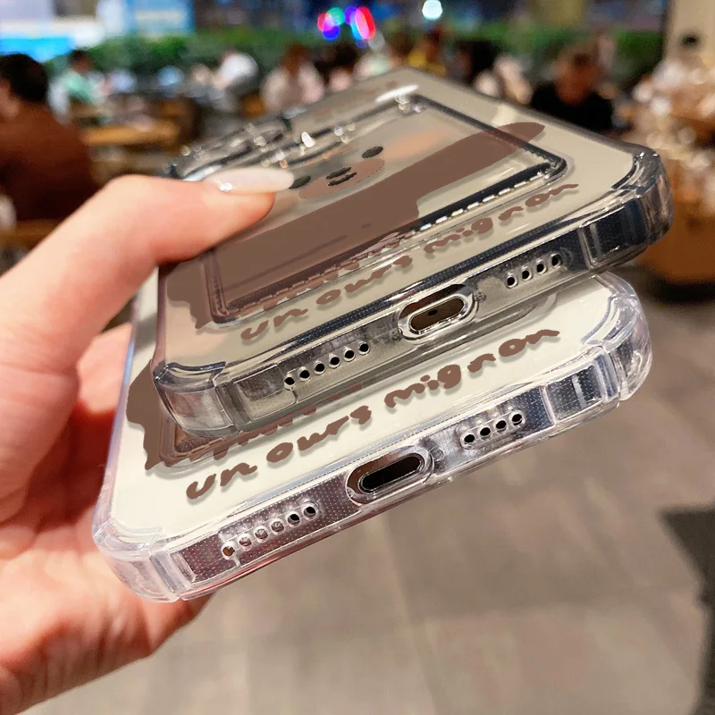 Wallet Card Holder Clear Soft Case For iPhone 15 16 13 14 12 11 Pro Max XS XR X 7 8 Plus SE 2022 Transparent Card Slots Cover