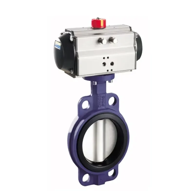 PN16 Wafer Type Pneumatic Actuator Control butterfly Valve