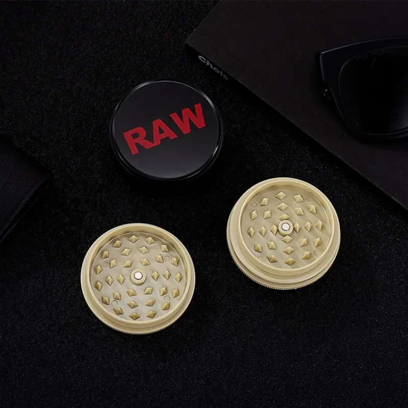 60mm Tobacco Grinder Herb Crusher Degradable 2 Layers Plastic Smoke Mill For Smoking Accessories view 4