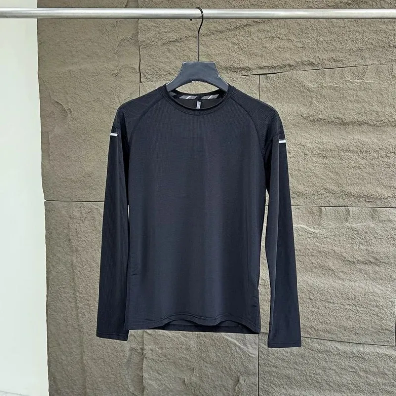 Men's Quick Dry Long Sleeve T Shirt Breathable Mesh Casual Sports Crew Neck Top view 3