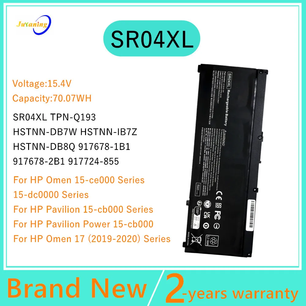 SR04XL Laptop Battery for HP Omen 15-ce000 15-dc0000 15-cb000 for Pavilion Power 15-cb009ns HSTNN-DB7W HSTNN-IB7Z HSTNN-DB8Q