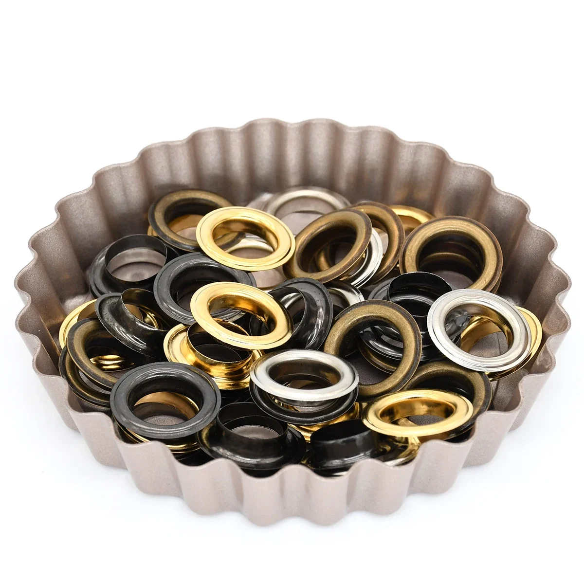 100sets 12mm Brass Eyelets with Washers 1000# Leather Craft Repair Grommets Round Eye Rings for Shoes Bag Clothing Belt Hat