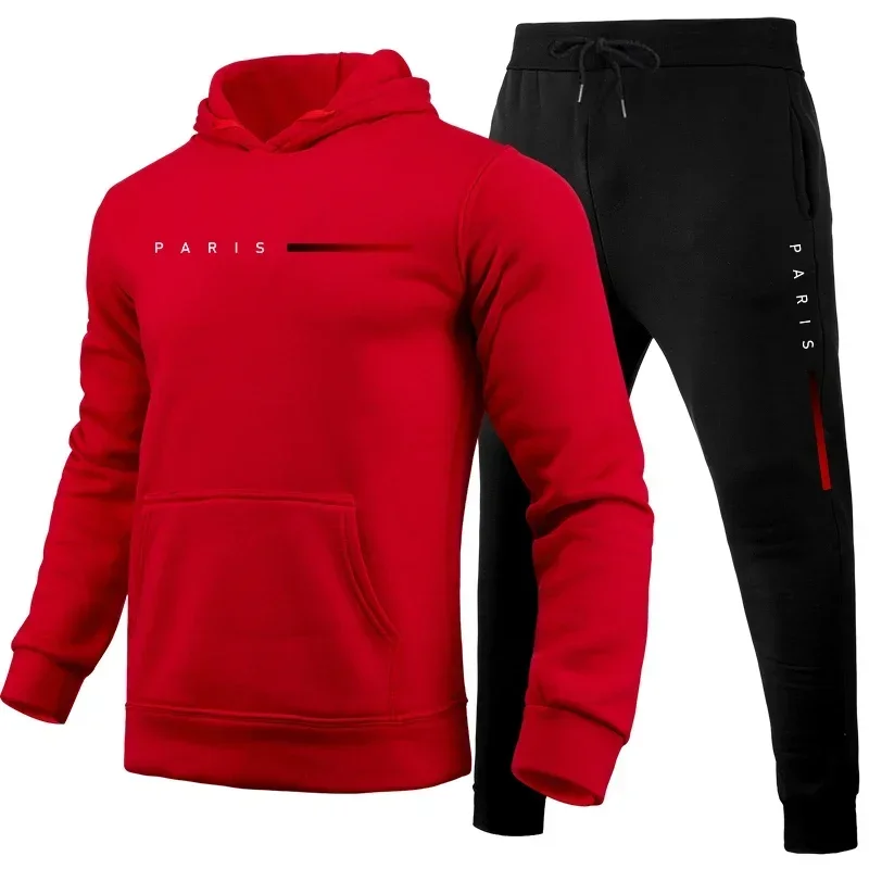 Hot Sale Men's Tracksuit Men Daily Comfortable Single Hooded Sportswear and Sweatpants Man Fashion Sports Suits Jogging Simple image 5