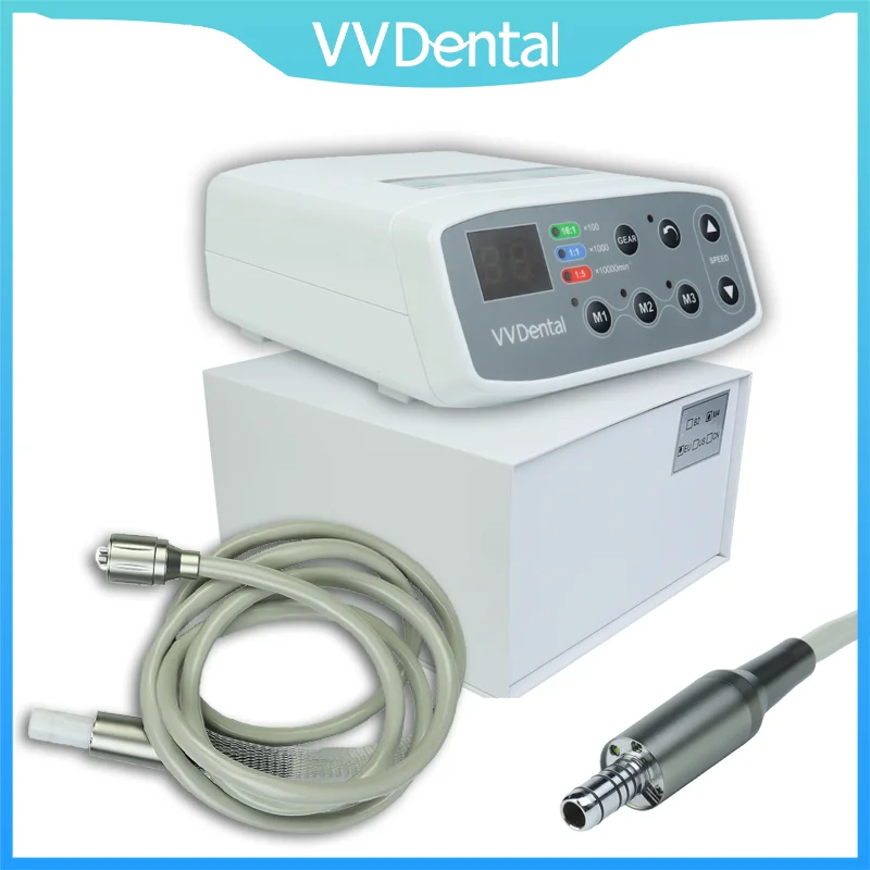 

VVDental Dental LED Electric Grinder Brushless Motor 3 Speed Ratios High Speed Low Noise QI901 Fiber Optical Dentistry Tools