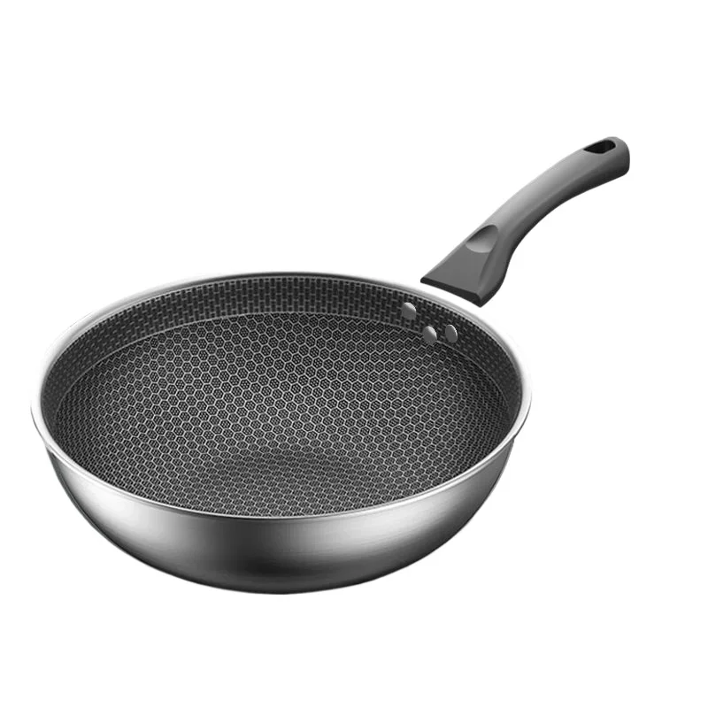 

32cm Frying Pan,Stainless Steel Skillet Nonstick Fry Pans Chefs Pans Wok Pan for Gas Electric Induction Ceramic Stoves