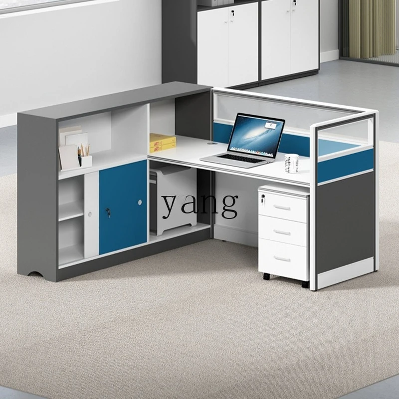 LMM staff with lunch break bed computer desk finance room screen work space partition card seat